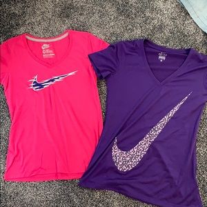 BUNDLE - 2 NIKE V-NECK SHIRTS